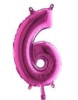alti fusya ruby rakam numara balon 14 inc folyo balon