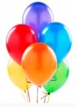baskisiz karisik renk metalik balon