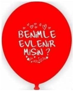 benimle evlenir misin lateks kirmizi balon